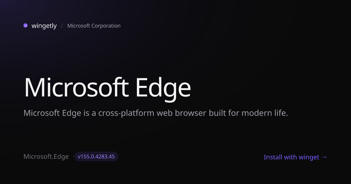 Install Microsoft Edge 151.0.4129.59 with winget | Microsoft ...