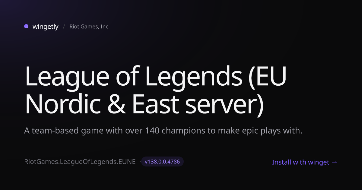 Install League of Legends (EU Nordic & East server) 123.0.2.3988 with ...